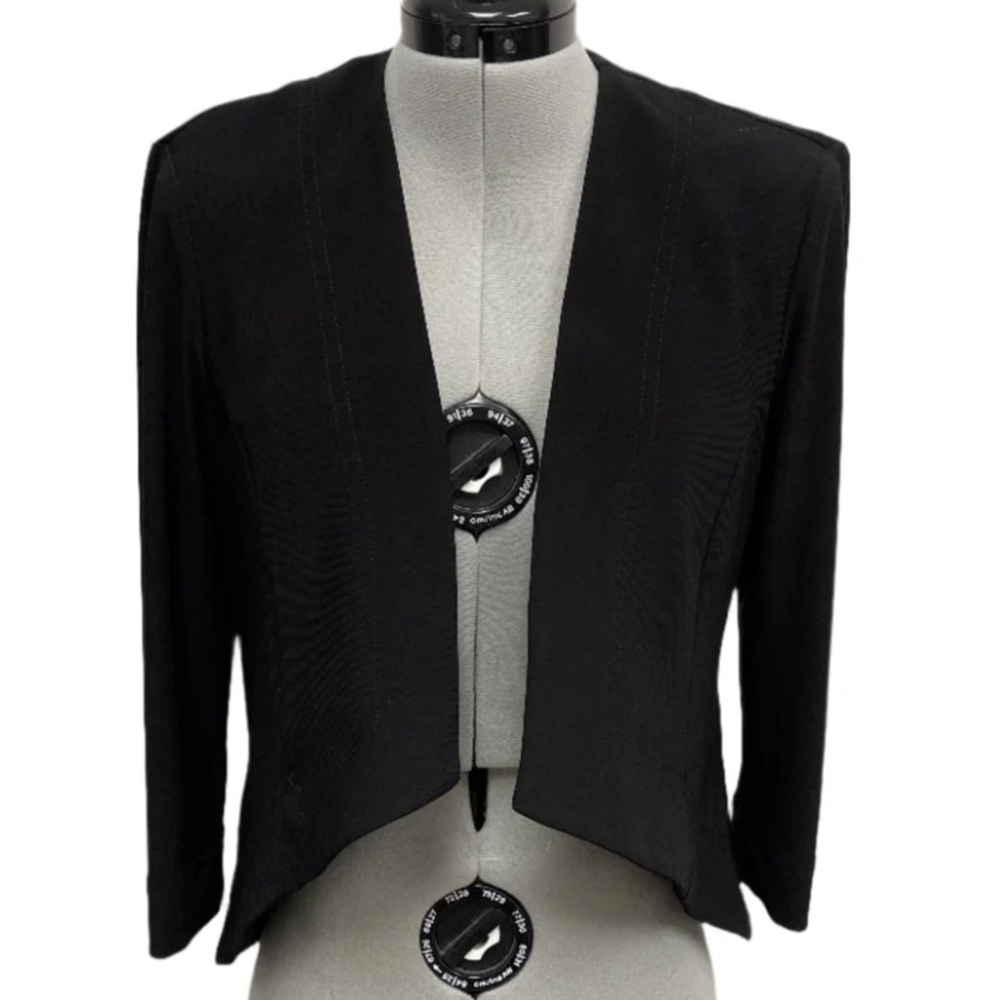 Joseph Ribkoff Canada Sz 6 Tuxedo Bolero Blazer Black - Picture 5 of 16
